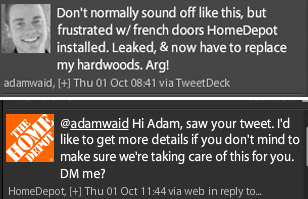Tweets from Home Depot